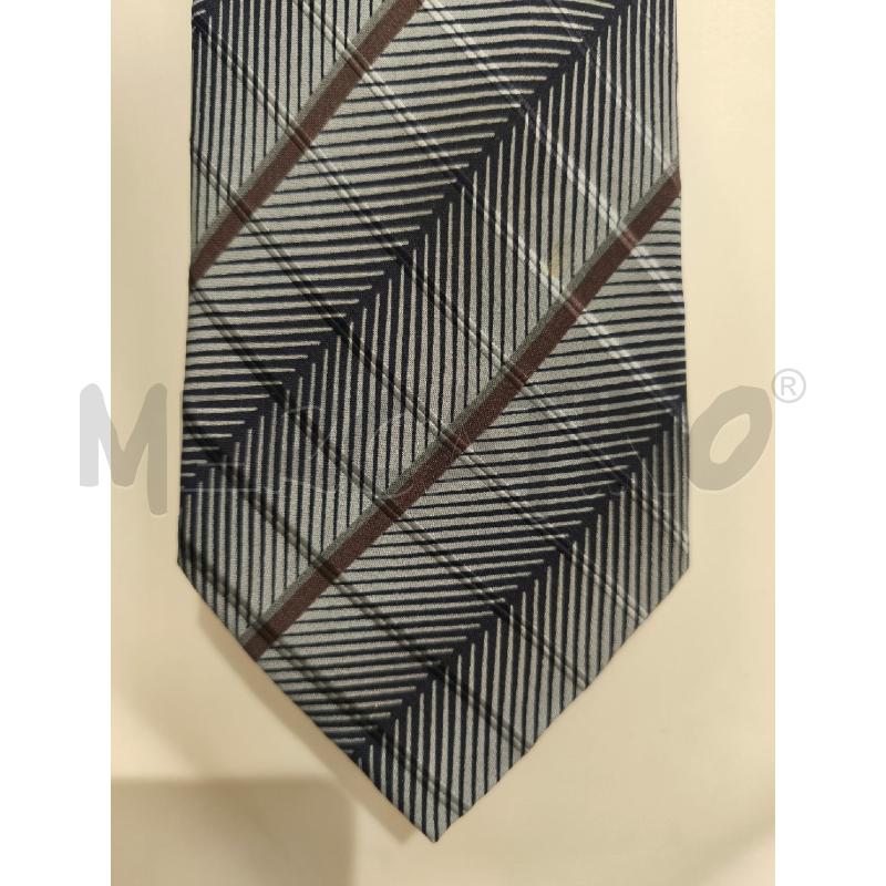CRAVATTA ARMANI COLLEZIONI GRIGIA BLU MARRONE GEOM | Mercatino dell'Usato Campobasso 5