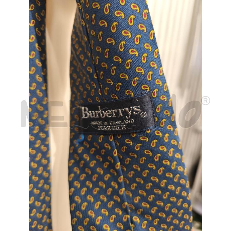 CRAVATTA BURBERRYS BLU GOCCE GIALLEROSSE | Mercatino dell'Usato Campobasso 2