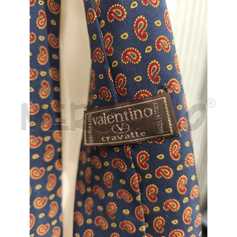 CRAVATTA VALENTINO BLU GHIRIGORI GIALLI ROSSI | Mercatino dell'Usato Campobasso 2