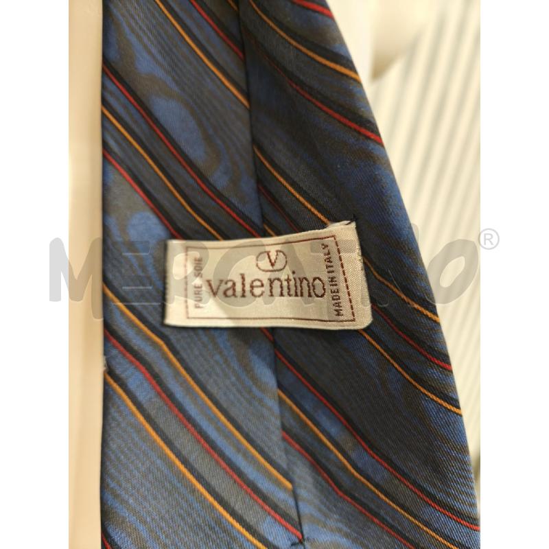 CRAVATTA VALENTINO BLU RIGHE SENAPE ARANCIO | Mercatino dell'Usato Campobasso 2