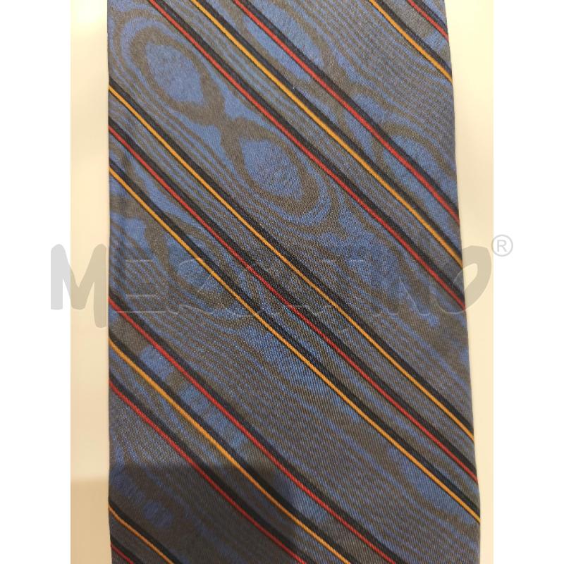 CRAVATTA VALENTINO BLU RIGHE SENAPE ARANCIO | Mercatino dell'Usato Campobasso 4