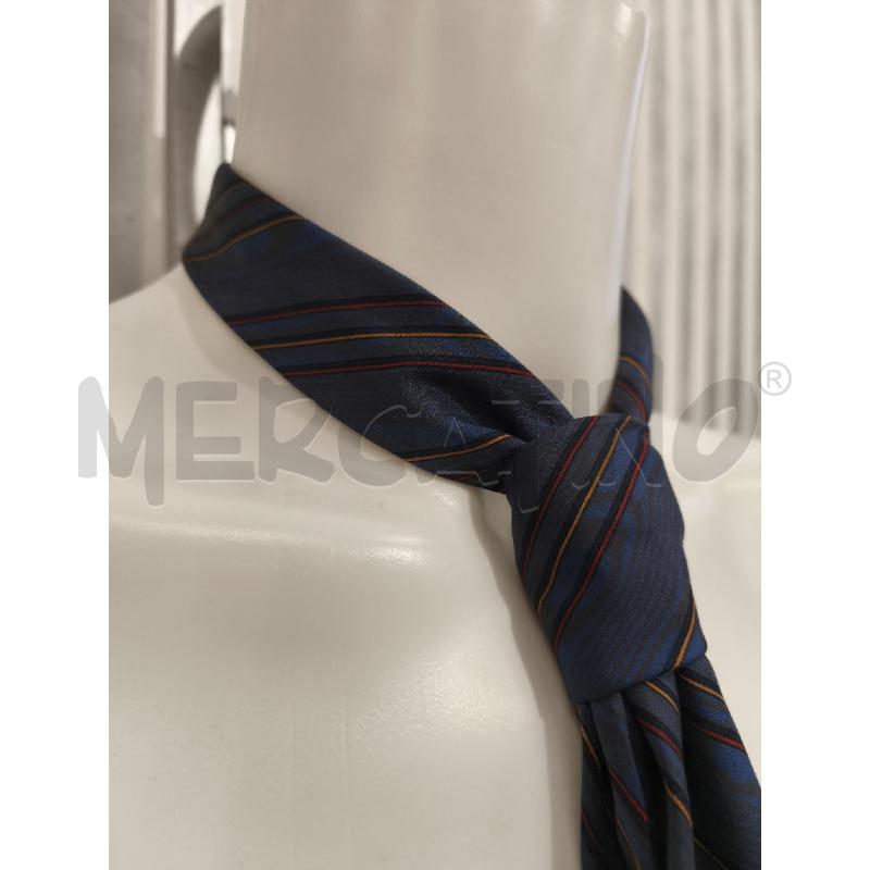 CRAVATTA VALENTINO BLU RIGHE SENAPE ARANCIO | Mercatino dell'Usato Campobasso 5