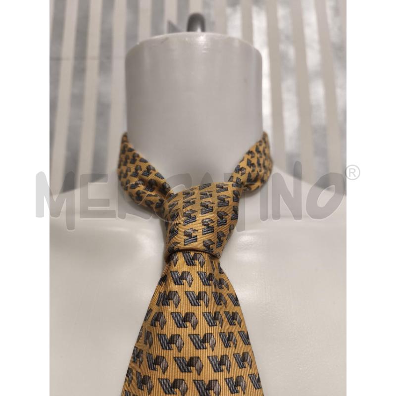 CRAVATTA VALENTINO GIALLA DECORI GEOM GRIGI | Mercatino dell'Usato Campobasso 3