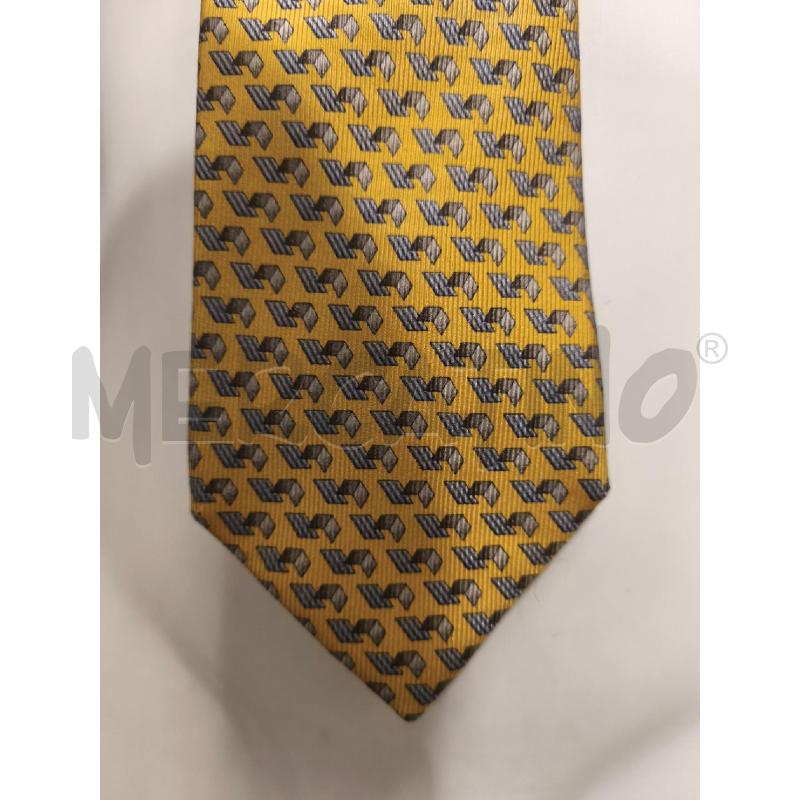CRAVATTA VALENTINO GIALLA DECORI GEOM GRIGI | Mercatino dell'Usato Campobasso 4