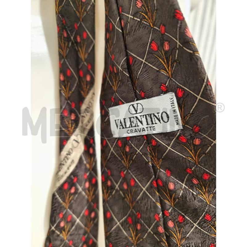 CRAVATTA VALENTINO GRIGIO SCURO FIORI | Mercatino dell'Usato Campobasso 2
