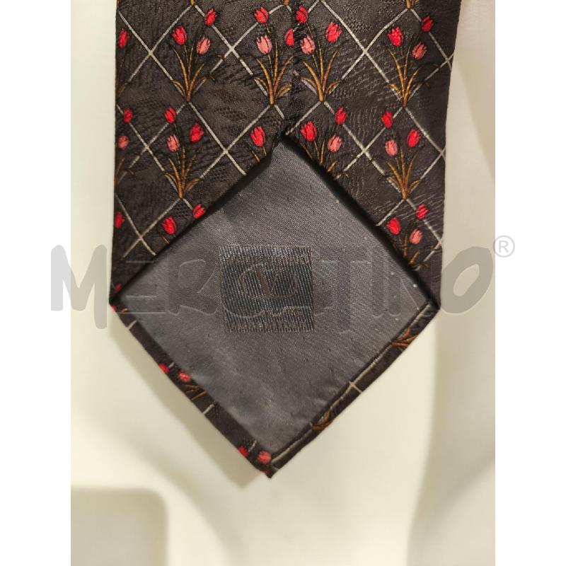 CRAVATTA VALENTINO GRIGIO SCURO FIORI | Mercatino dell'Usato Campobasso 5
