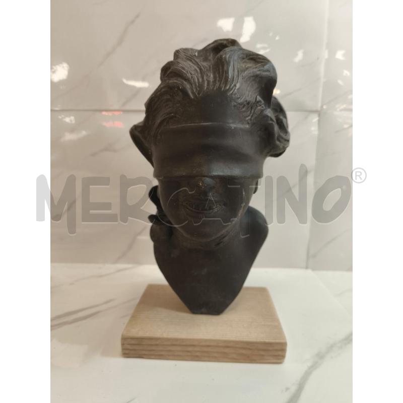 DEA BENDATA BRONZO BASE LEGNO | Mercatino dell'Usato Campobasso 1