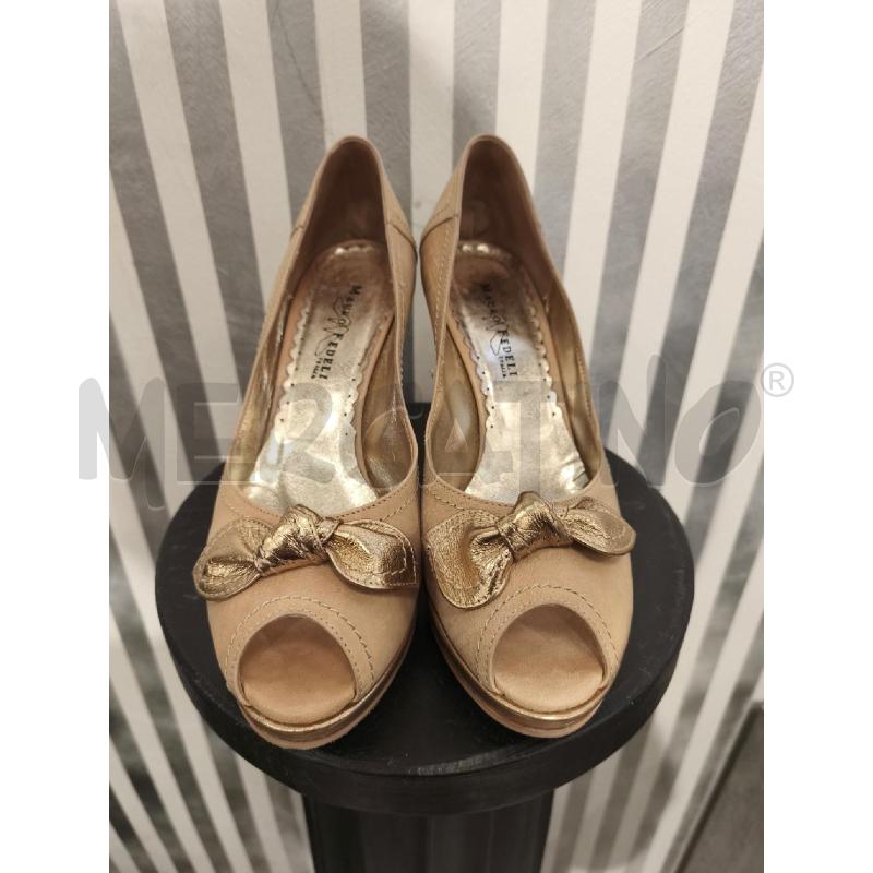 DECOLLETE MAURO FEDELI BEIGE FIOCCO DORATO | Mercatino dell'Usato Campobasso 4