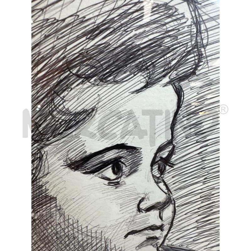 DISEGNO A PENNA RIP PAGLIONE 25X33 CM RITRATTO BIMBA | Mercatino dell'Usato Campobasso 3