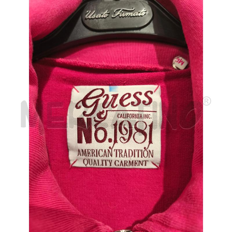 FELPA DONNA GUESS FUXIA SCRITTE ZIP | Mercatino dell'Usato Campobasso 2