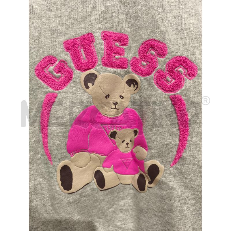 FELPA DONNA GUESS GRIGIA ORSETTI FUXIA | Mercatino dell'Usato Campobasso 3