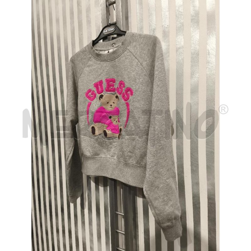 FELPA DONNA GUESS GRIGIA ORSETTI FUXIA | Mercatino dell'Usato Campobasso 4