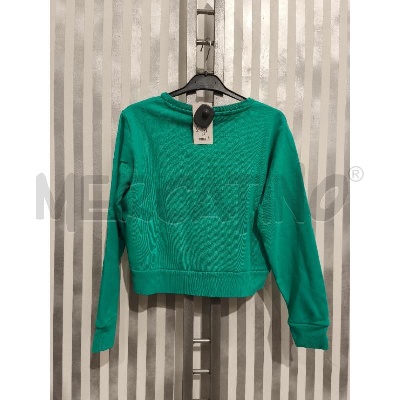 FELPA DONNA PINKO VERDE SCRITTO ROSA CORTA | Mercatino dell'Usato Campobasso 4