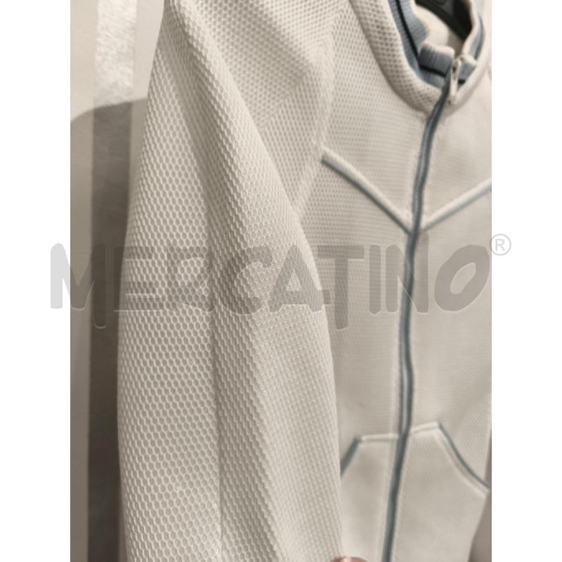 FELPA DONNA SPORTMAX BIANCA RETINA BORDI CELESTI | Mercatino dell'Usato Campobasso 4