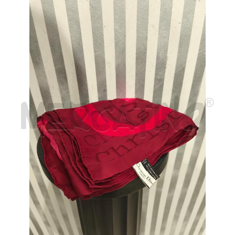 FOULARD CHRISTIAN DIOR TONI FUXIA SCRITTE | Mercatino dell'Usato Campobasso 1