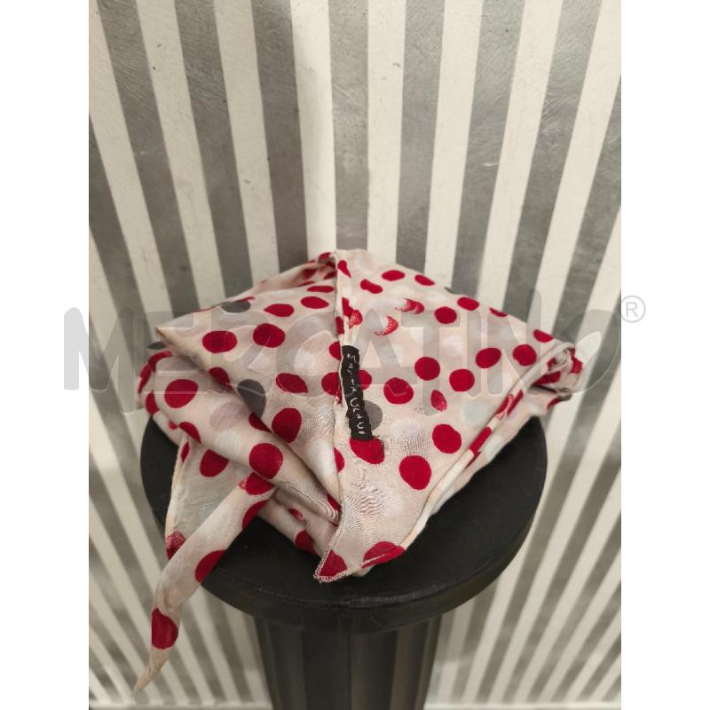 FOULARD MANILA GRACE BEIGE POIS BIANCHI ROSSI | Mercatino dell'Usato Campobasso 1