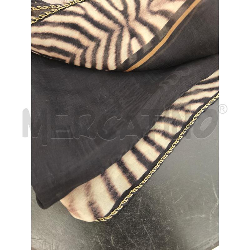 FOULARD ROBERTO CAVALLI NERO BEIGE 100 SETA | Mercatino dell'Usato Campobasso 3