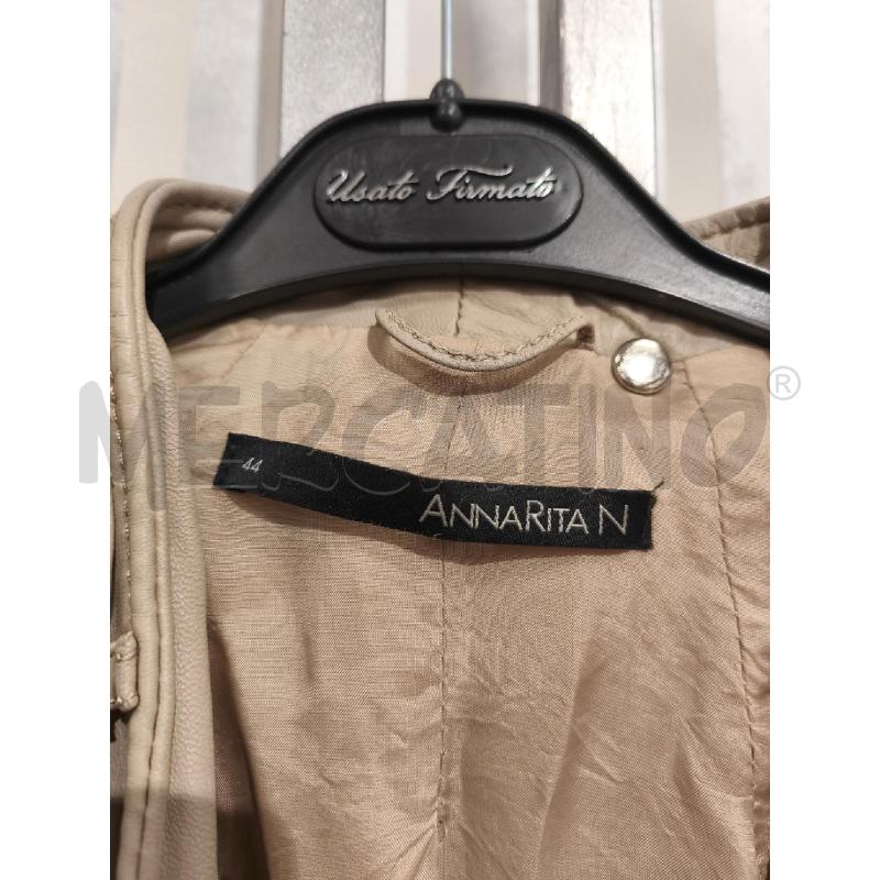 GIACCA DONNA ANNARITA N BEIGE CHIARO VERA PELLE ARRICC IN VITA | Mercatino dell'Usato Campobasso 2