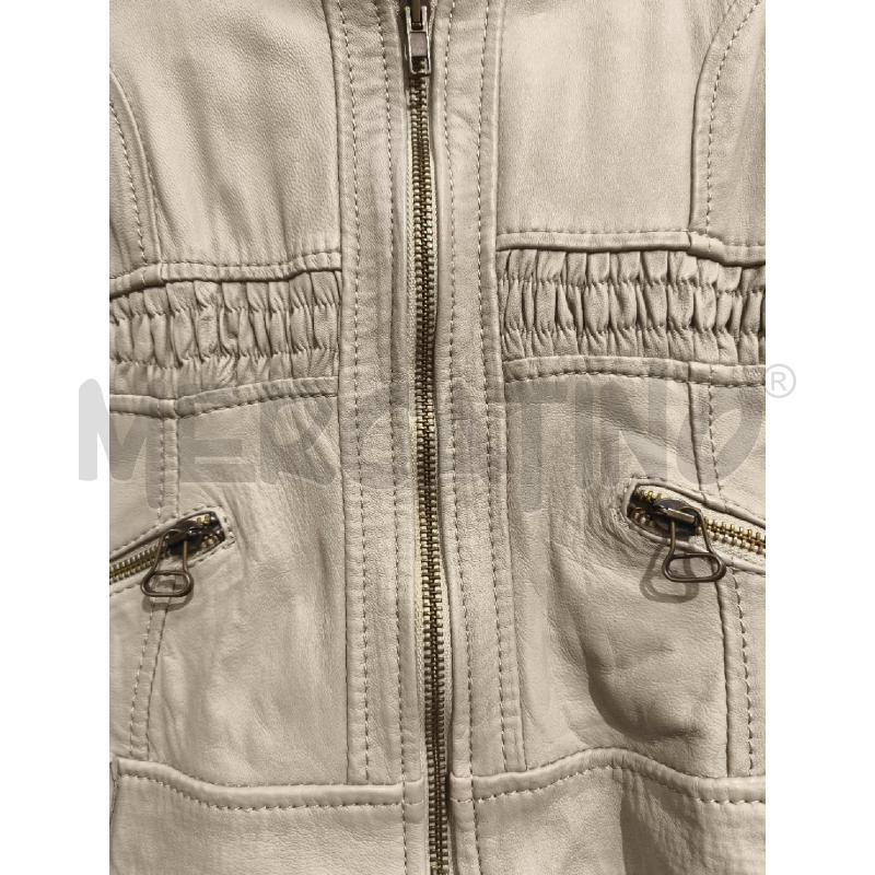 GIACCA DONNA ANNARITA N BEIGE CHIARO VERA PELLE ARRICC IN VITA | Mercatino dell'Usato Campobasso 3