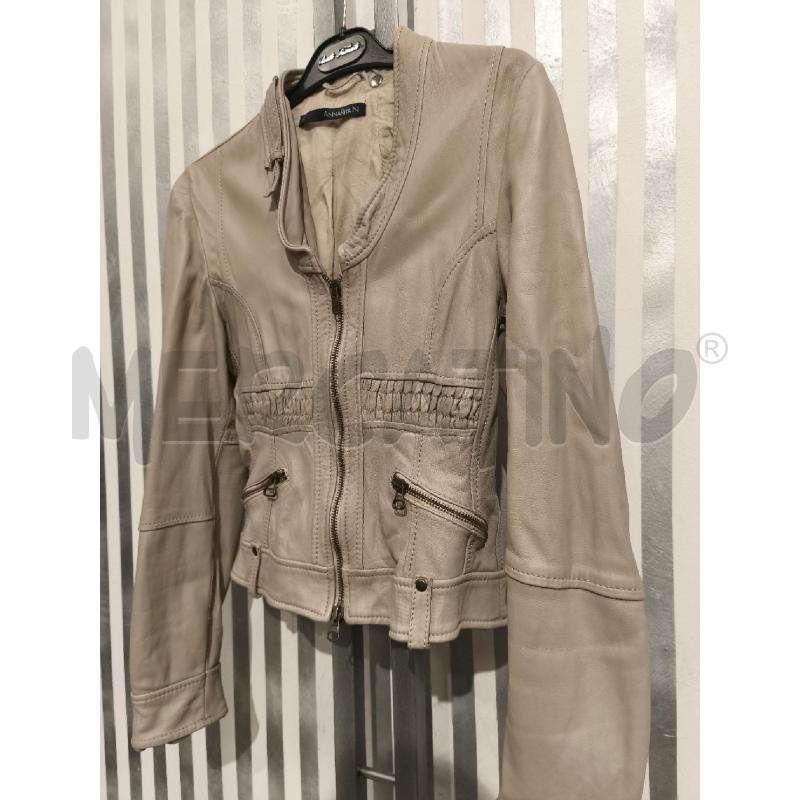 GIACCA DONNA ANNARITA N BEIGE CHIARO VERA PELLE ARRICC IN VITA | Mercatino dell'Usato Campobasso 4
