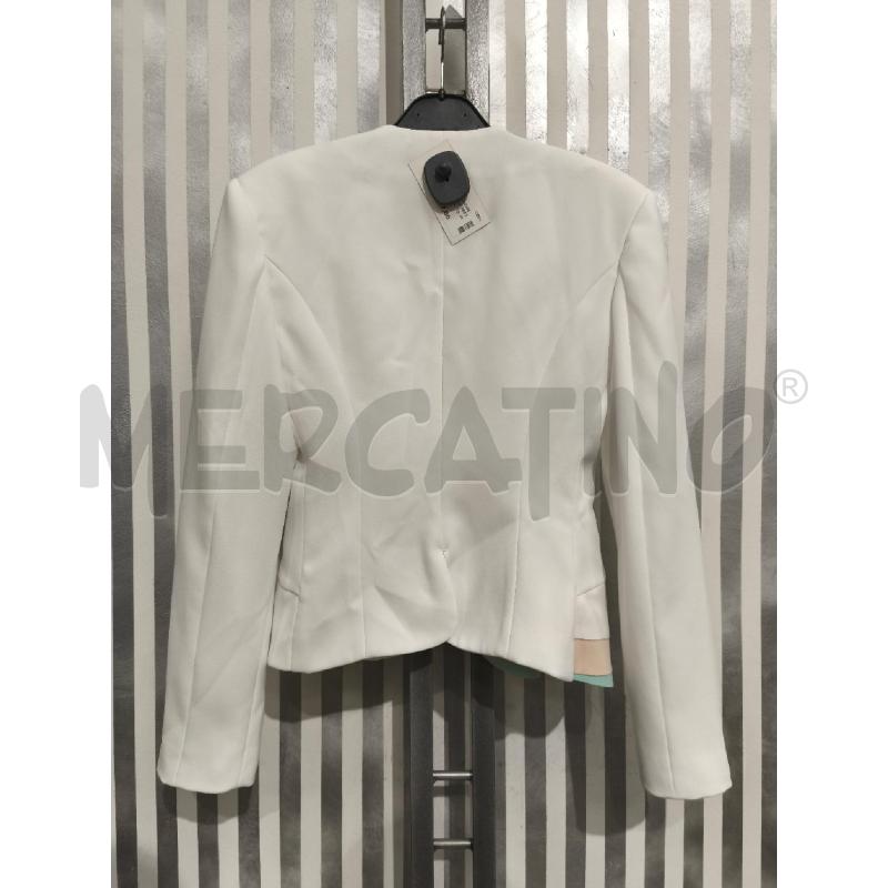 GIACCA DONNA ELISABETTA FRANCHI BIANCA BORDI ACQUAMARINA E BEIGE | Mercatino dell'Usato Campobasso 5