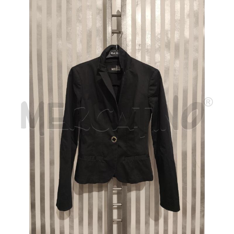 GIACCA DONNA LOVE MOSCHINO NERA BOTTONI PERLINE COLORATE | Mercatino dell'Usato Campobasso 1