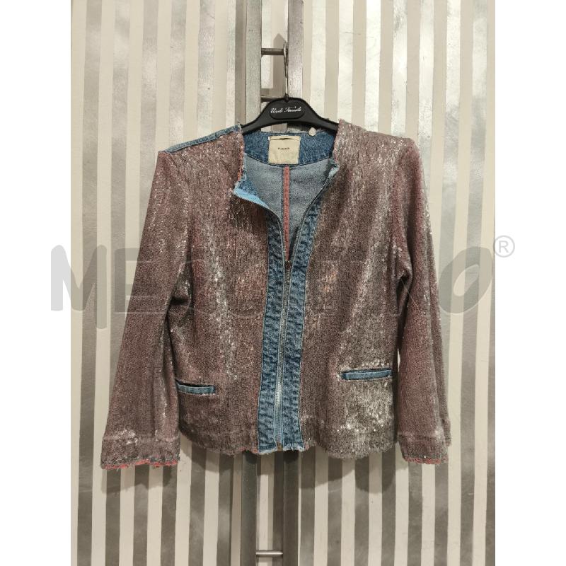 GIACCA DONNA PINKO IN JEANS PAILETTES ARGENTATE | Mercatino dell'Usato Campobasso 1