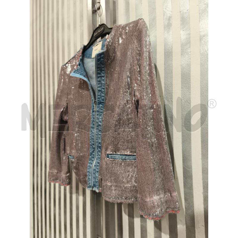 GIACCA DONNA PINKO IN JEANS PAILETTES ARGENTATE | Mercatino dell'Usato Campobasso 4