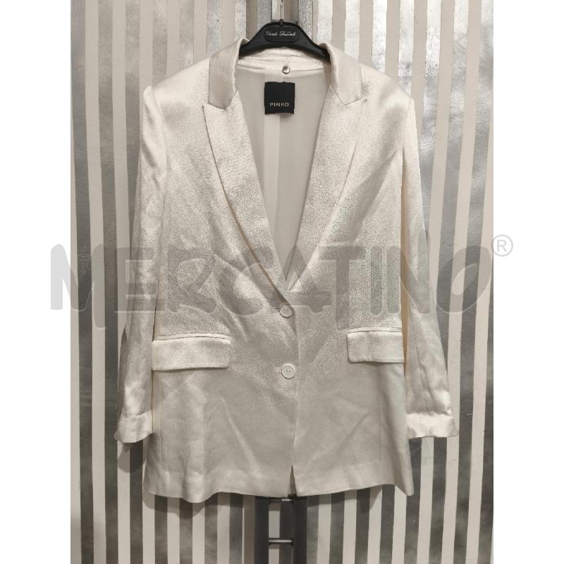 GIACCA DONNA PINKO PANNA SATINATA MANICHE FRANGE | Mercatino dell'Usato Campobasso 1