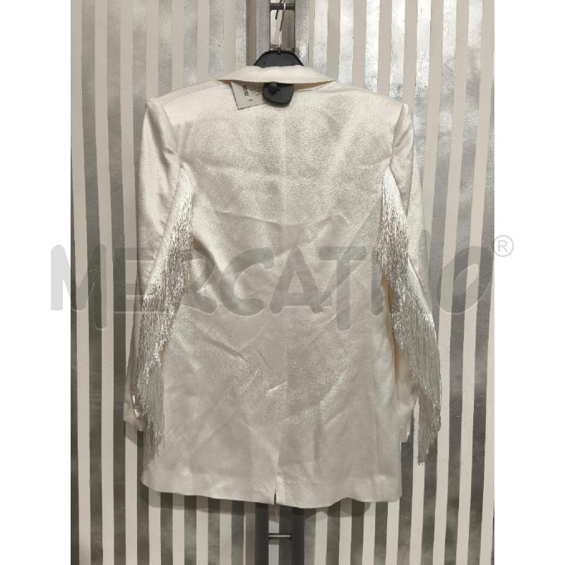 GIACCA DONNA PINKO PANNA SATINATA MANICHE FRANGE | Mercatino dell'Usato Campobasso 4