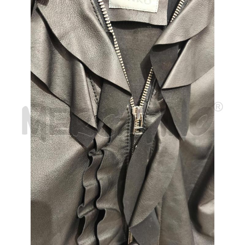GIACCA DONNA PINKO VERA PELLE NERA CON BALZE | Mercatino dell'Usato Campobasso 2
