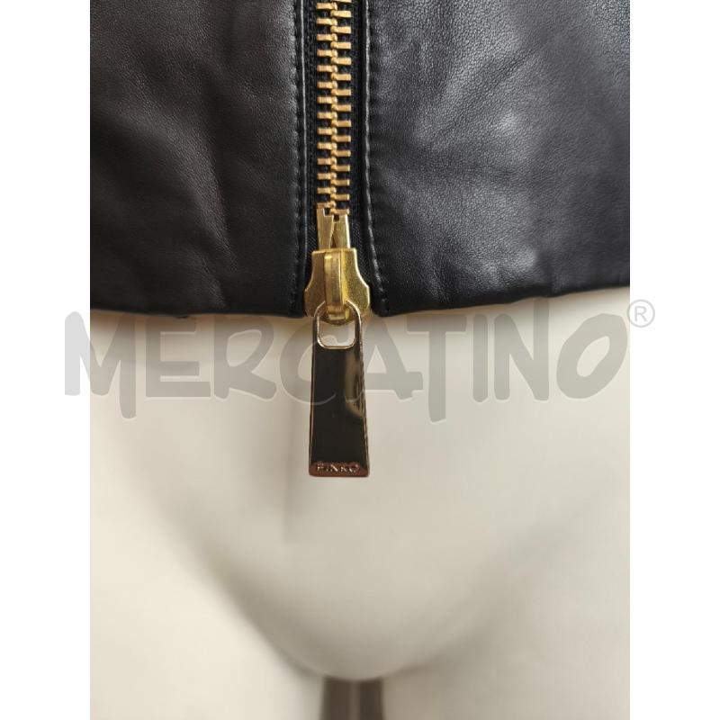 GIACCA DONNA PINKO VERA PELLE NERA CON ZIP DORATA | Mercatino dell'Usato Campobasso 4