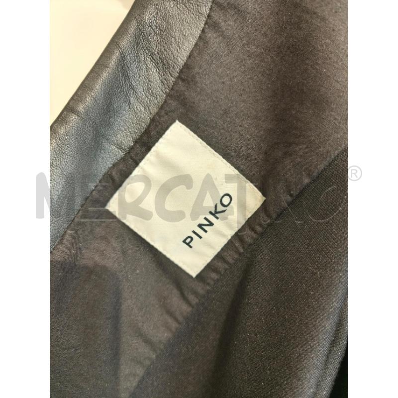 GIACCA DONNA PINKO VERA PELLE NERA CON ZIP DORATA | Mercatino dell'Usato Campobasso 5
