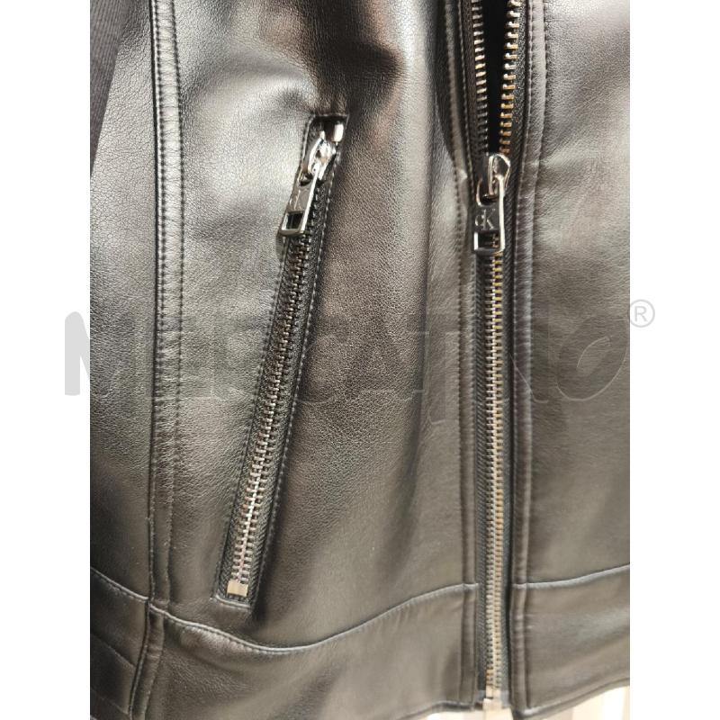 GIACCA UOMO CALVIN KLEIN JEANS NERA SIMILPELLE MANICHE FELPA | Mercatino dell'Usato Campobasso 4