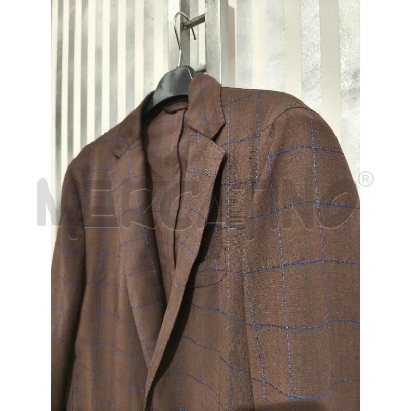 GIACCA UOMO RODRIGO MARRONE RETICOLO BLU | Mercatino dell'Usato Campobasso 3