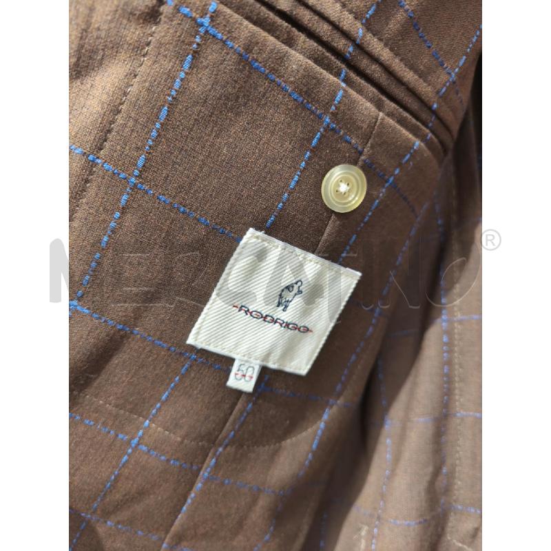 GIACCA UOMO RODRIGO MARRONE RETICOLO BLU | Mercatino dell'Usato Campobasso 5