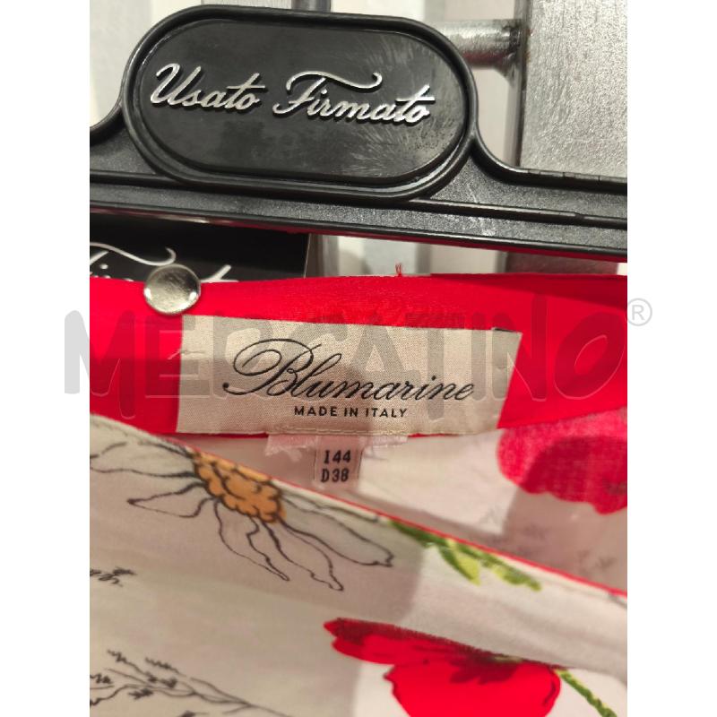 GONNA BLUMARINE BIANCA PAPAVERI | Mercatino dell'Usato Campobasso 2