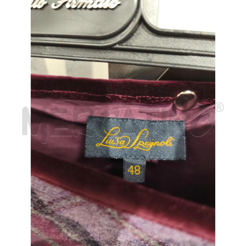 GONNA LUISA SPAGNOLI TARTAN LILLA BORDEAUX | Mercatino dell'Usato Campobasso 2