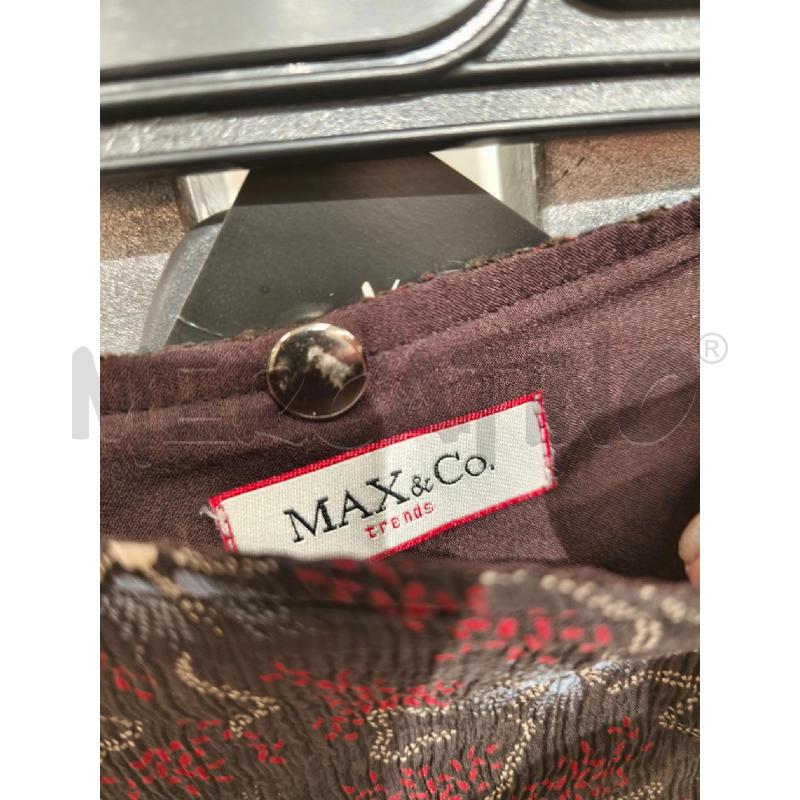 GONNA MAX E CO MARRONE INCRESPATA FIORI CELESTIBEIGE PUNTINI ROSSI | Mercatino dell'Usato Campobasso 2