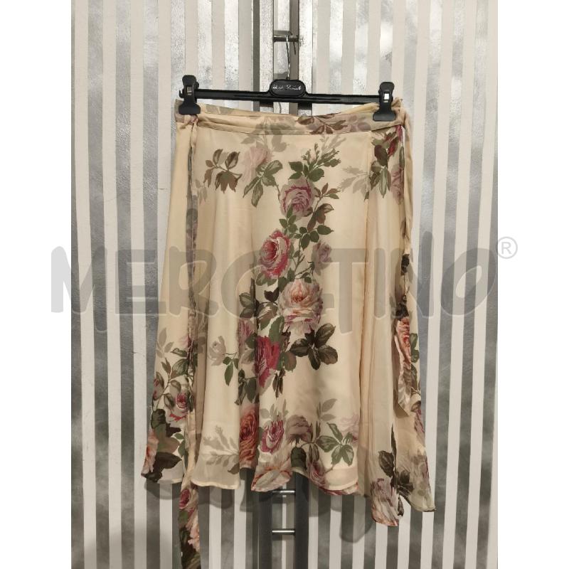 GONNA SPORTMAX 100SETA PANNA FIORI E FOGLIE A PORTAFOGLIO | Mercatino dell'Usato Campobasso 1