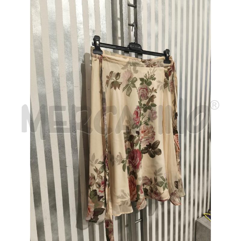 GONNA SPORTMAX 100SETA PANNA FIORI E FOGLIE A PORTAFOGLIO | Mercatino dell'Usato Campobasso 3