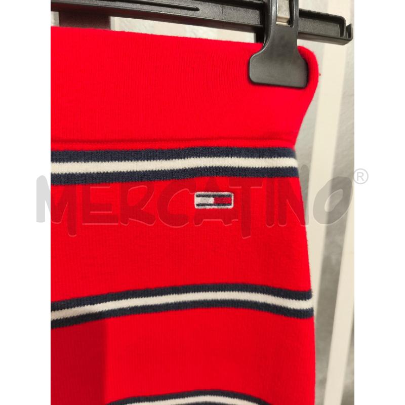 GONNA TOMMY JEANS ROSSA RIGHE BLU E BIANCHE | Mercatino dell'Usato Campobasso 2