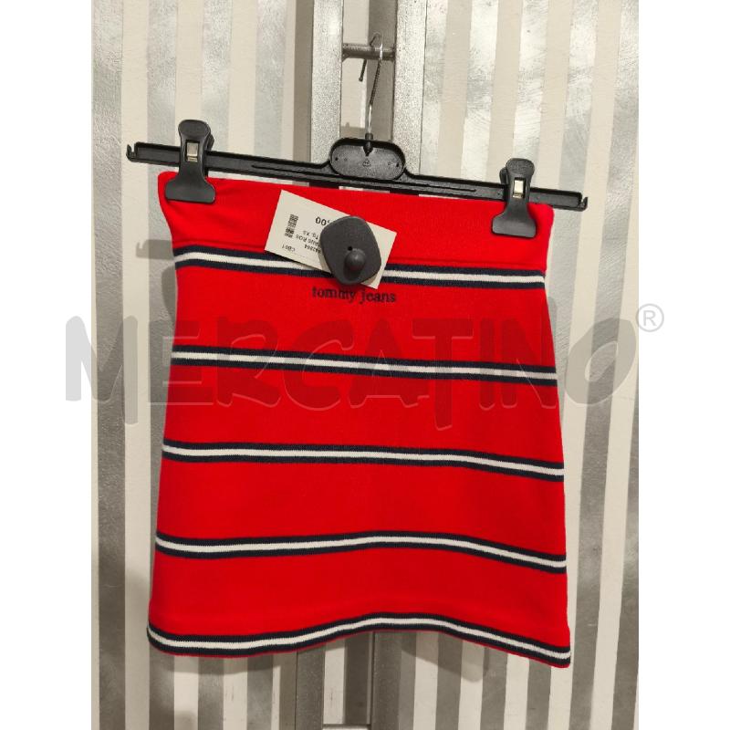 GONNA TOMMY JEANS ROSSA RIGHE BLU E BIANCHE | Mercatino dell'Usato Campobasso 4