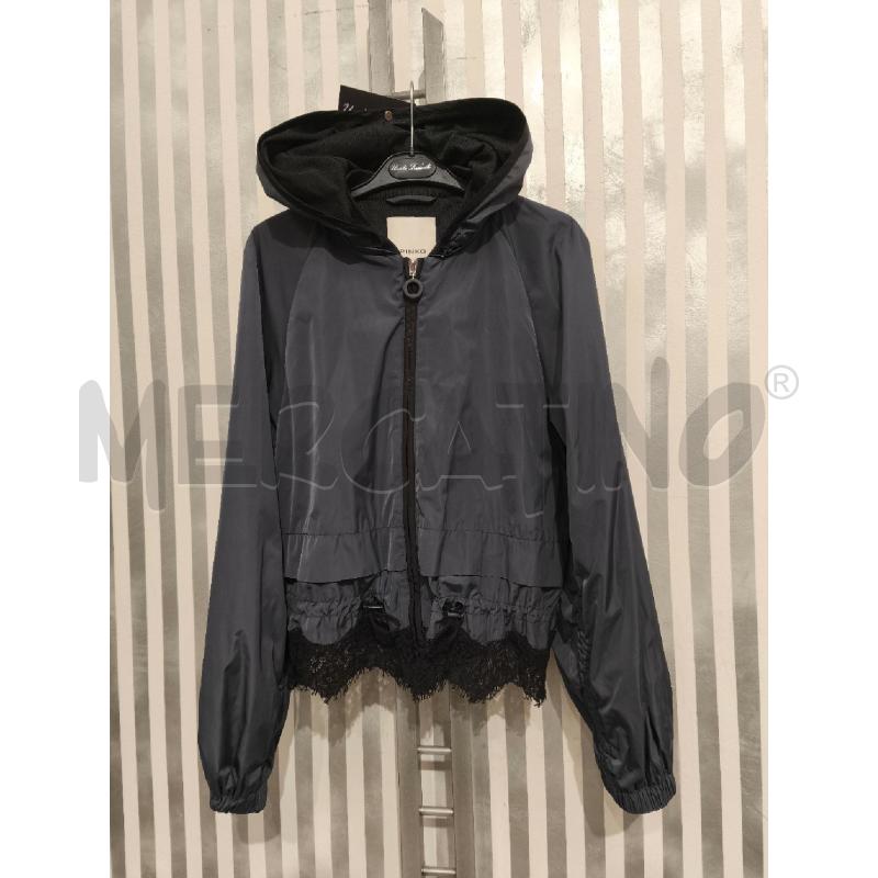 IMPERMEABILE DONNA PINKO GRIGIOBLU E PIZZO NERO | Mercatino dell'Usato Campobasso 1