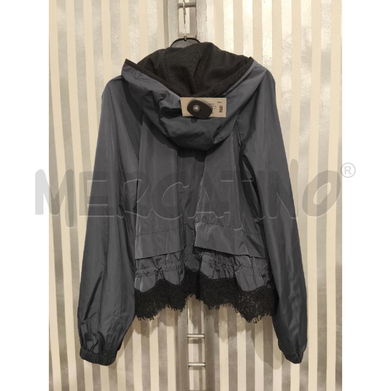 IMPERMEABILE DONNA PINKO GRIGIOBLU E PIZZO NERO | Mercatino dell'Usato Campobasso 5