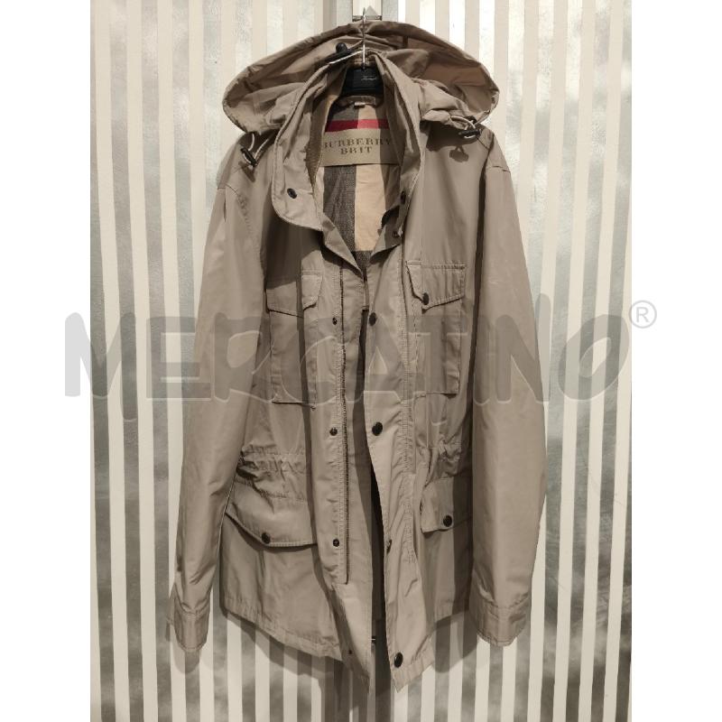 IMPERMEABILE UOMO BURBERRY BRIT BEIGE CON CAPPUCCIO | Mercatino dell'Usato Campobasso 1