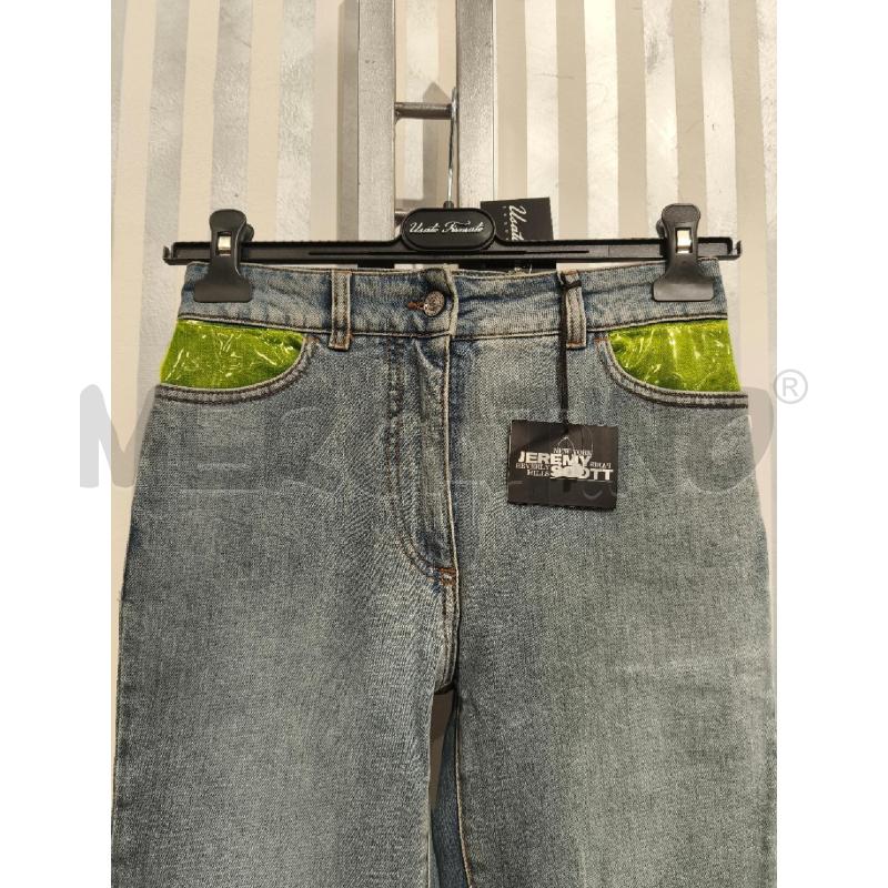 JEANS DONNA JEREMY SCOTT NUOVO TASCHE VERDI E FUXIA | Mercatino dell'Usato Campobasso 2