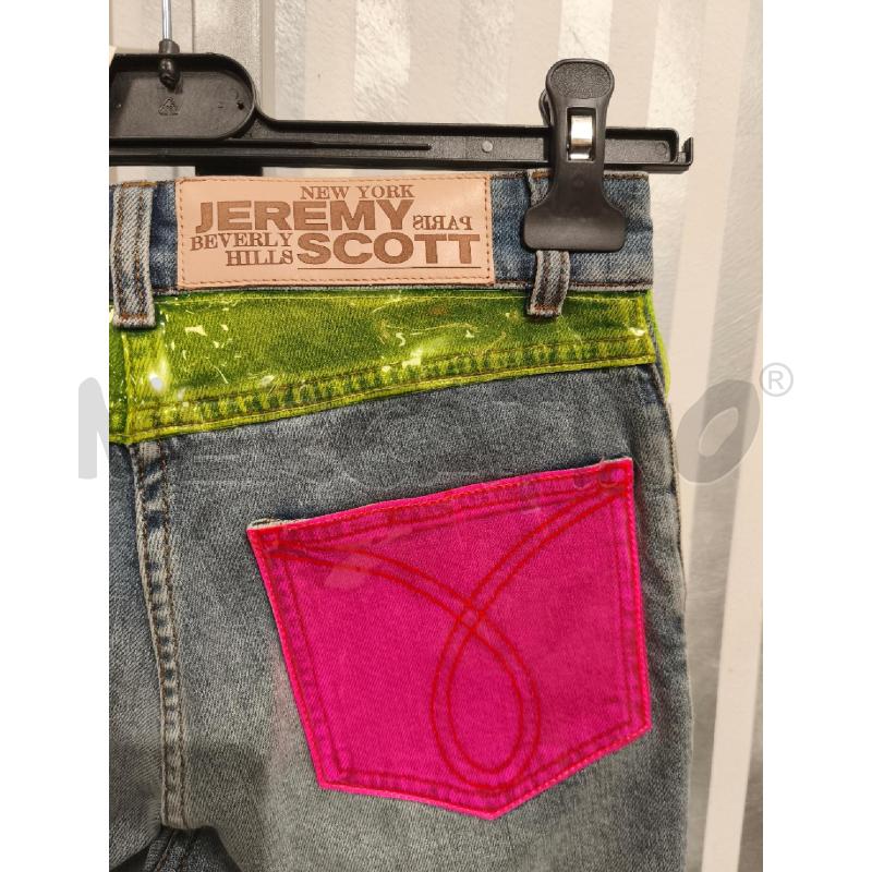 JEANS DONNA JEREMY SCOTT NUOVO TASCHE VERDI E FUXIA | Mercatino dell'Usato Campobasso 5