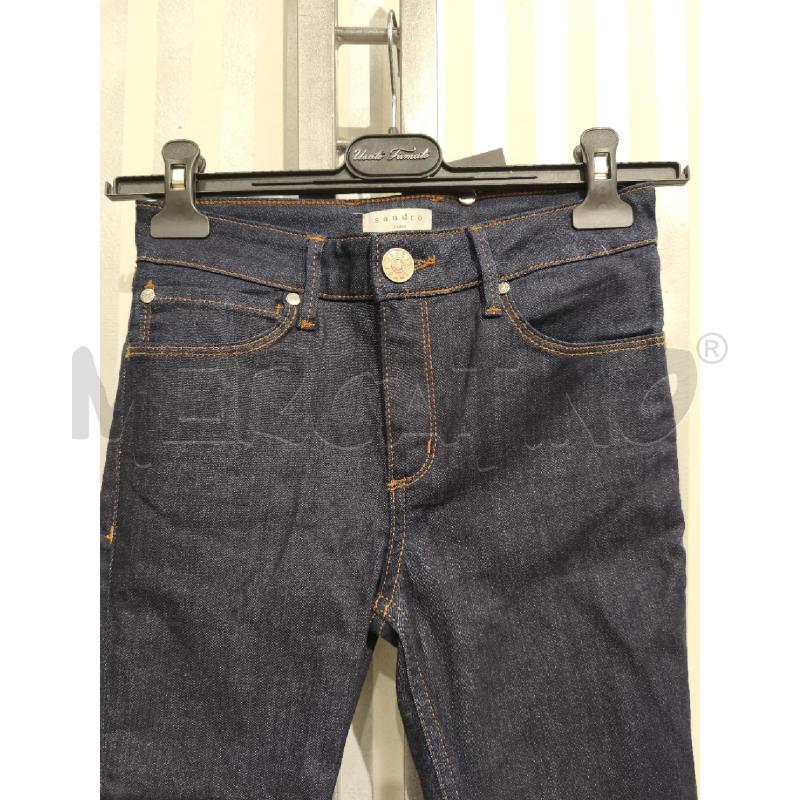 JEANS DONNA SANDRO PARIS BLU SCURO CUCITURE OCRA | Mercatino dell'Usato Campobasso 2