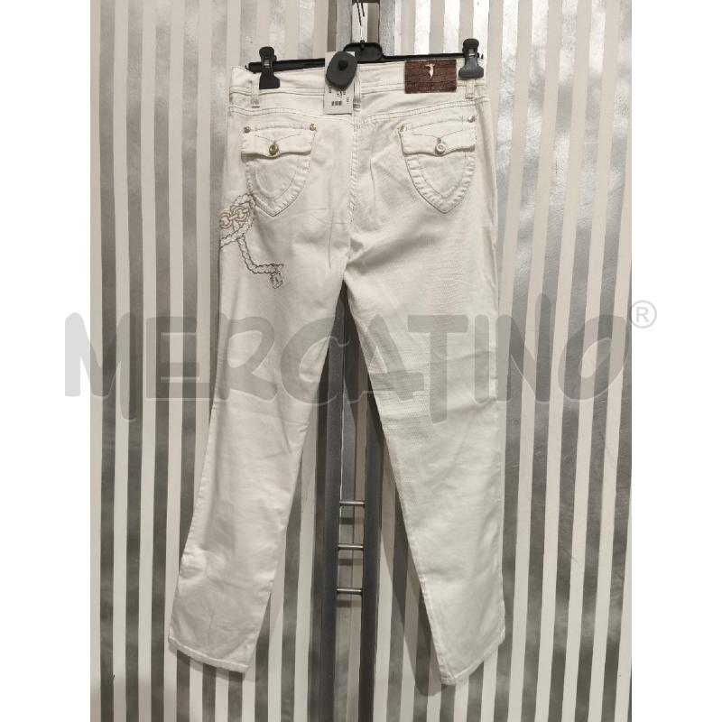 JEANS DONNA TRUSSARDI BIANCHI DISEGNO CATENE | Mercatino dell'Usato Campobasso 4